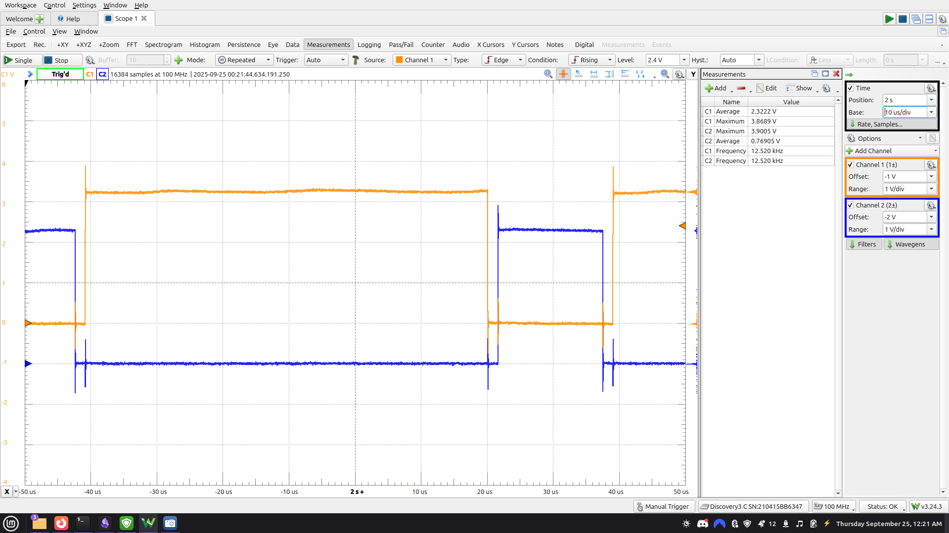 Complementary PWM with deadtime