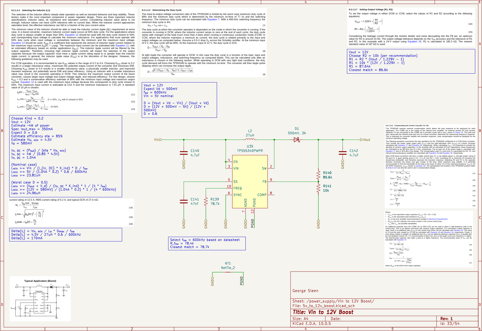 12 V boost converter schematic